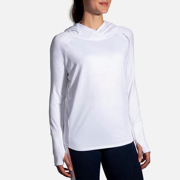 Brooks Dash Women's Running Jackets - White (69421-PMQK)